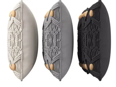 Decorative Cushions Nicaea Cotton Geometric Pattern 3D model