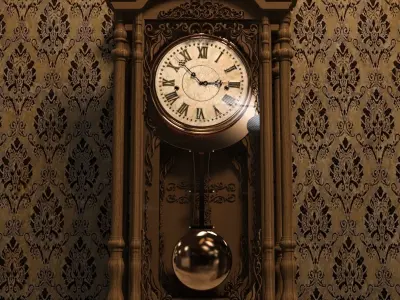 Classic Wall Clock 3D model