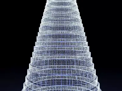 Outdoor Led Lighted Chiristmas Tree 3D model