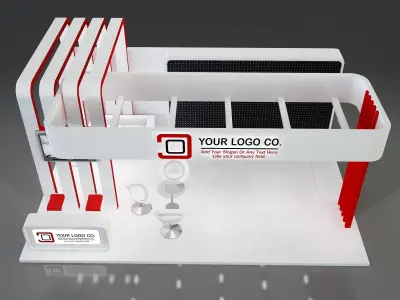 Booth Exhibition Stand a637c 3D model