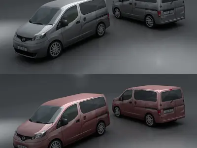 Nissan NV200 Low-poly 3D model