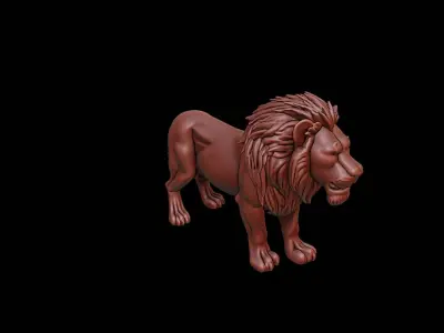 Lion Animal Sculpture 3D print model buy