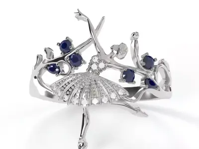 Ballerina Ring  3D print model