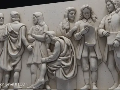 Bas Relief df5 Low-poly 3D model