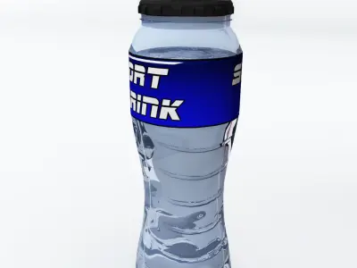Sport bottle high detail poly 3D model