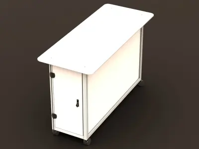 Aluminum Mobile Kitchen Station 3D model