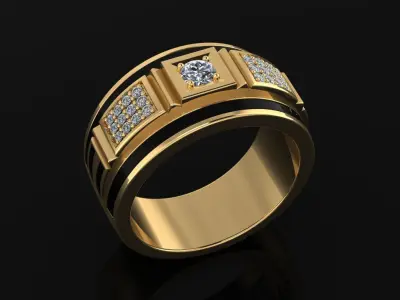 Man Ring 05 3D print model
