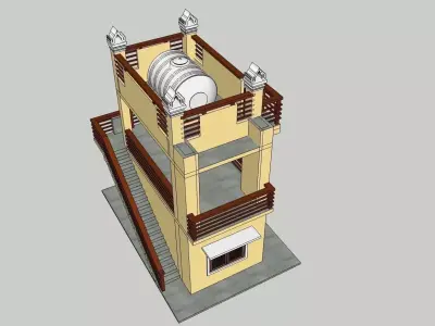 Water Tank Tower 3D model purchase