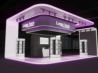 Modern Exhibition booth  3D model
