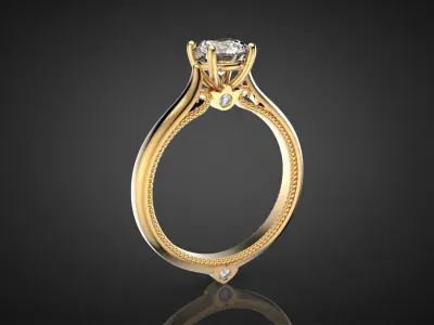 Engagement heart ring 16-20 sizes R29 3D print model