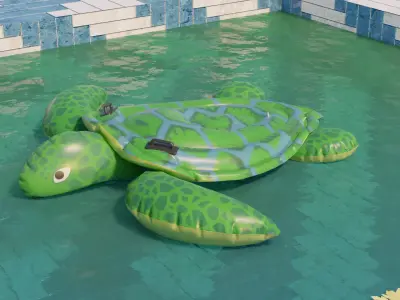 Inflatable Turtle Low-poly 3D model