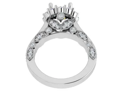 Round Halo Ring 4542 3D print model