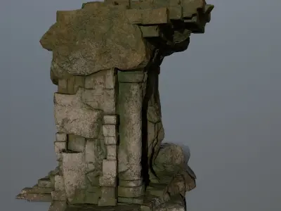 statue stone Low-poly 3D model