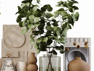 Decorative Set 208 Low-poly 3D model