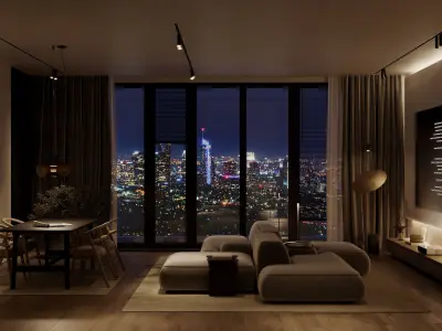 LOS ANGELES APARTMENT - Interior scene - 3d model 3D model 3D model