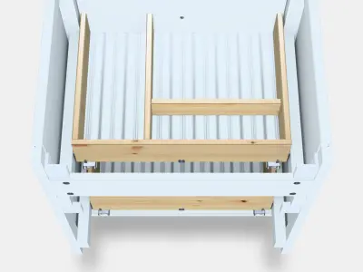 HEMNES Washbasin cabinet with 2 drawers Low-poly 3D model