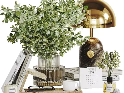 Decorative Set 033 Low-poly 3D model