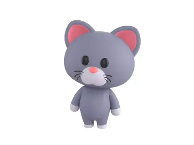 Character053 Rigged Cat 3D model