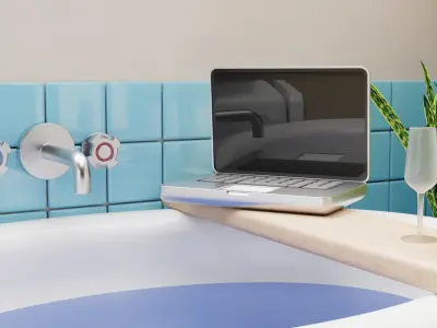 Bathroom isometric 3D model