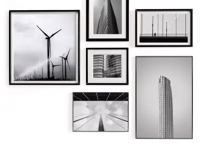 Minimal Photo Frame Set - 18 Low-poly 3D model