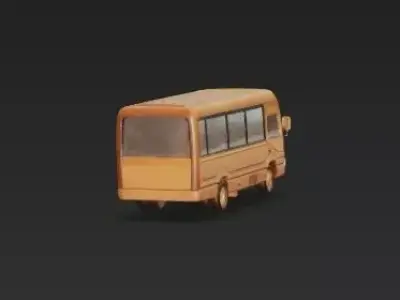 Luxury Bus 3D Model Transport Concept 3D print model