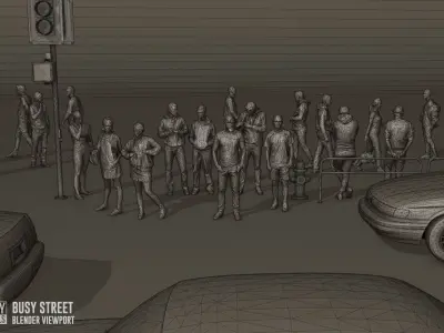 Busy Street 3D model