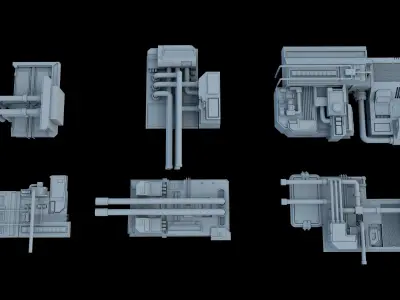 Sci-Fi  Greeble Kitbash 3D model