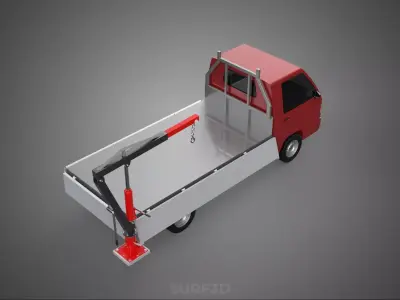 ATTACHMENT HYDRAULIC LIFT JIB CRANE WINCH WIDE DECK PICKUP TRUCK 3D model