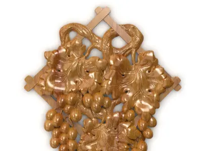 Bunch of grapes vine Decor 3D model 3D model