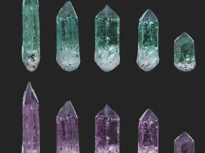 Crystal Realistic Game ready Pack Low-poly 3D model