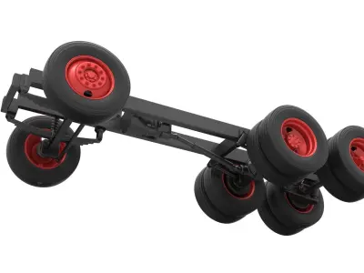 Chassis of Vintage GATR Racing Semi truck Scale 1 to 25 3D print model