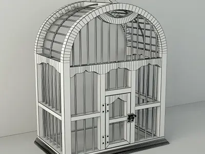 Decorative Cage with Mirror by ZARA HOME 3D model