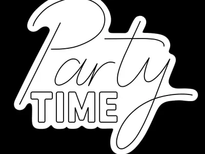 Party Time Neon Sign 3D model