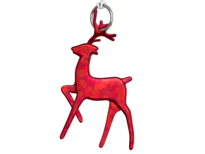 Christmas Tree Decoration Deer 01 Low-poly 3D model