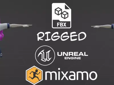 3D Anime Character - Fully Rigged and Game-Ready 3D model