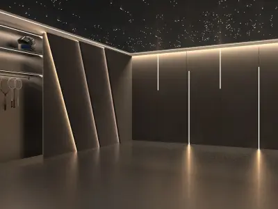 Car studio interior 3D model