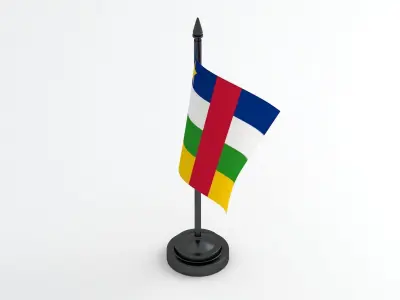 Table Flag Central African Republic 3D model