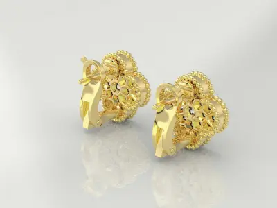 VC Earrings With gems 3D print model