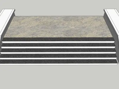 classical entrance podium 3d model 3D model