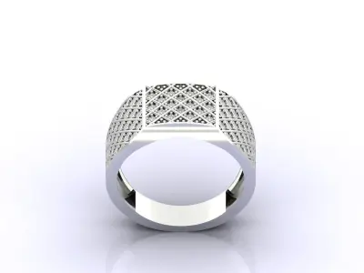 Print Ready STL 3DM  Gents Rings Diamond Men Ring  3D print model 3