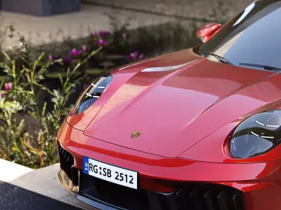 Luxury Driveway 3D Model Low-poly 3D model