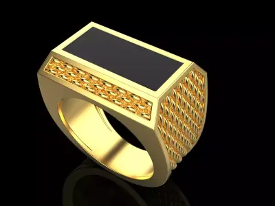 Signet ring model 1021 3D print model