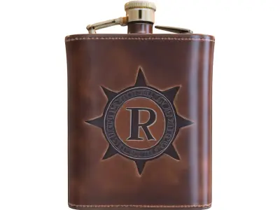 Leather Flask Pack Low-poly 3D model
