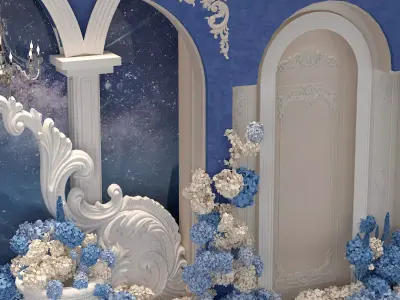 wedding stage 3D model