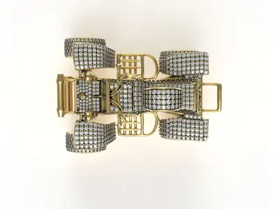 Iced Out Hip Hop Car Diamond Pendant 3D print model