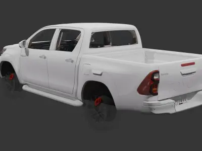 TOYOTA HILUX 2022 Low-poly 3D model