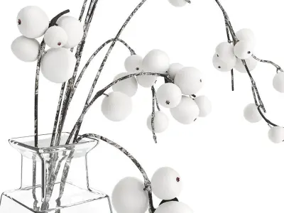Snowberry in Vase 3D model