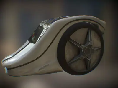 Solo Wheel Car - Low Poly Free low-poly 3D model