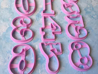 Set of numbers Cookie Cutter  3D print model