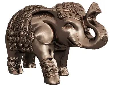 Indian elephant figurine 3D model